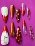 Cracking Star Press on nails
