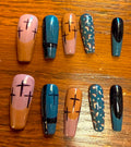 Cross Press on nails