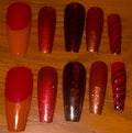 Press On French Red nails