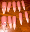 Pink Press on Nails